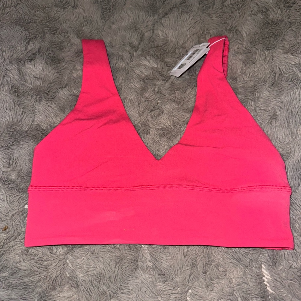 Lululemon align v-neck bra in hot pink